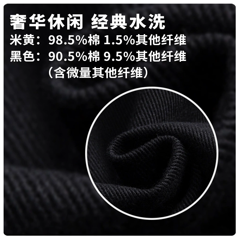 厂家直销男士复古黑色牛仔外套，宽松简约设计，适合春秋季日常穿着，耐磨面料，免烫处理