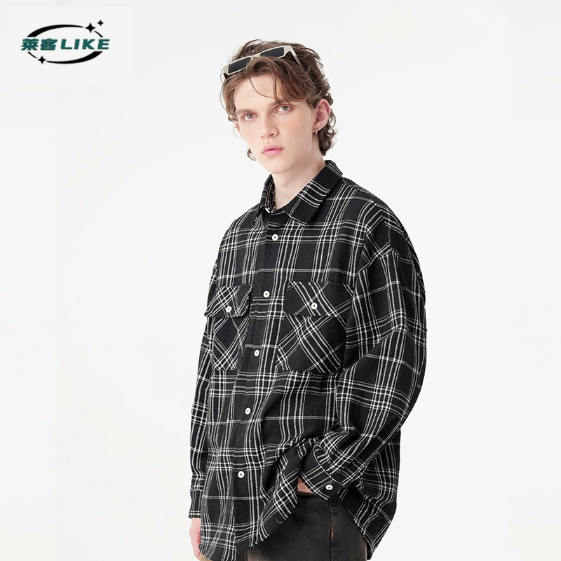 厂家直销男士宽松牛仔外套，春秋季休闲风格，耐磨多口袋设计