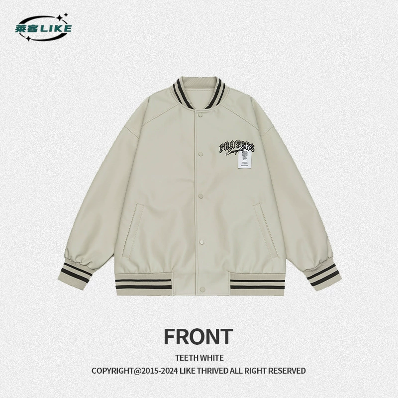 厂家直销青年男士宽松刺绣牛仔外套，春秋休闲风格，时尚街头款