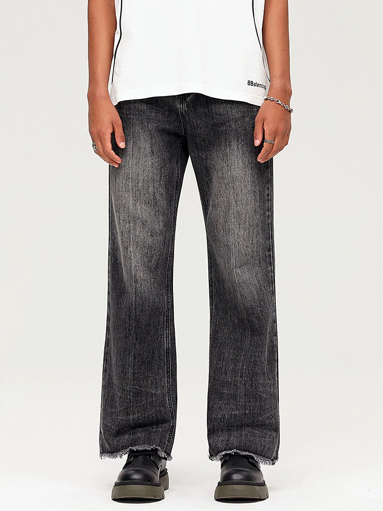 厂家直销青年水洗微喇牛仔裤，夏季高街时尚百搭，舒适基础款