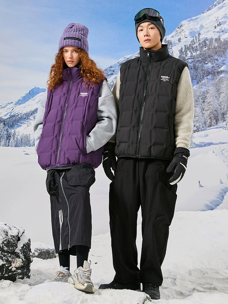 厂家直销青年男士休闲加厚羽绒马甲，立领防风户外运动，冬季必备轻便款