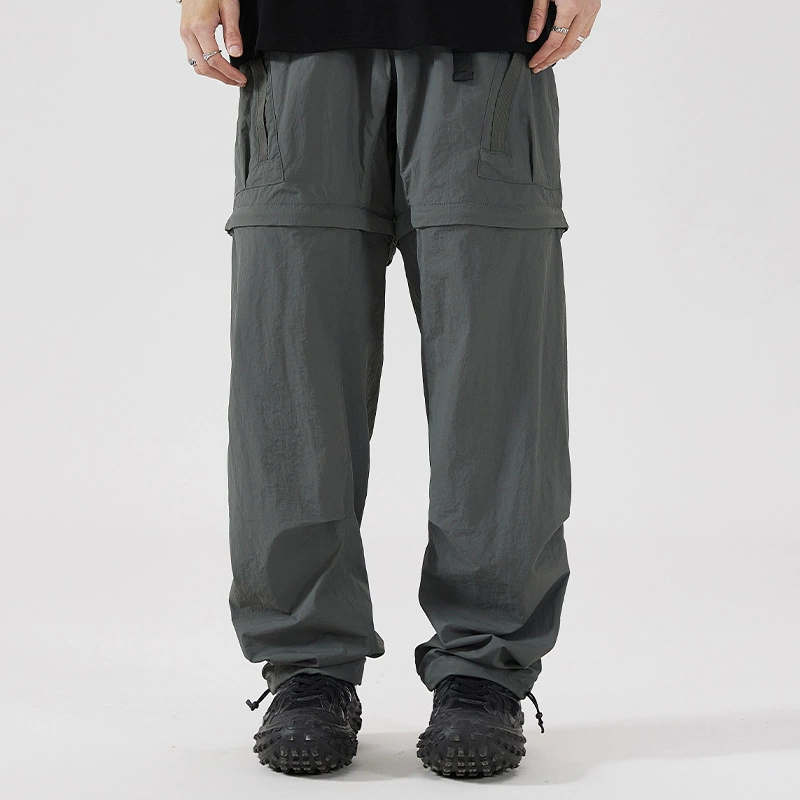 厂家直销青年男士防风防水休闲工装裤，薄款直筒型，夏季户外运动，多口袋设计