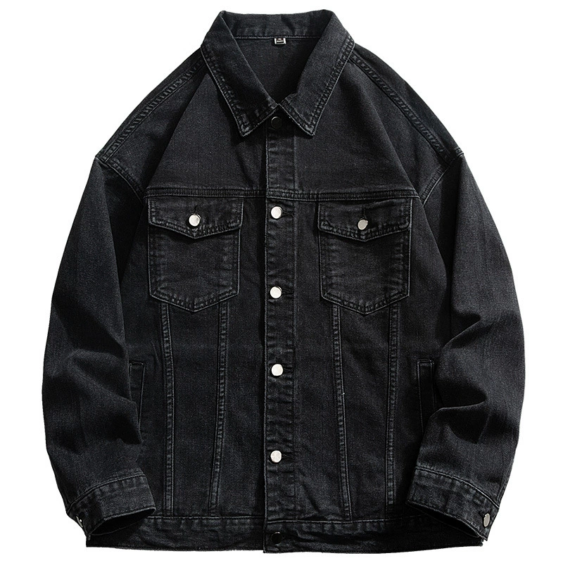 厂家直销青年男士宽松加厚牛仔外套，休闲高街风，耐磨保暖设计