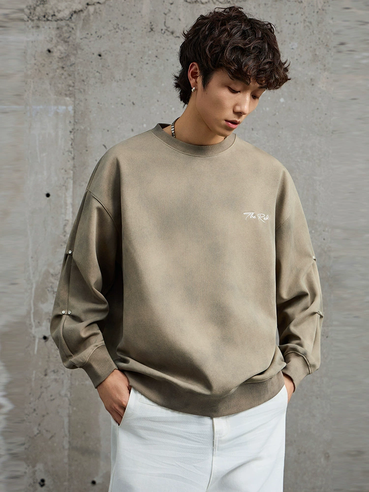 厂家直销男士宽松刺绣牛仔外套，秋季日常休闲，高品质扎染设计