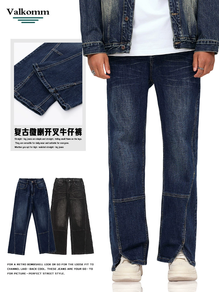 厂家直销青少年水洗弹力锥型牛仔裤，春秋季休闲风格，时尚铅笔裤设计
