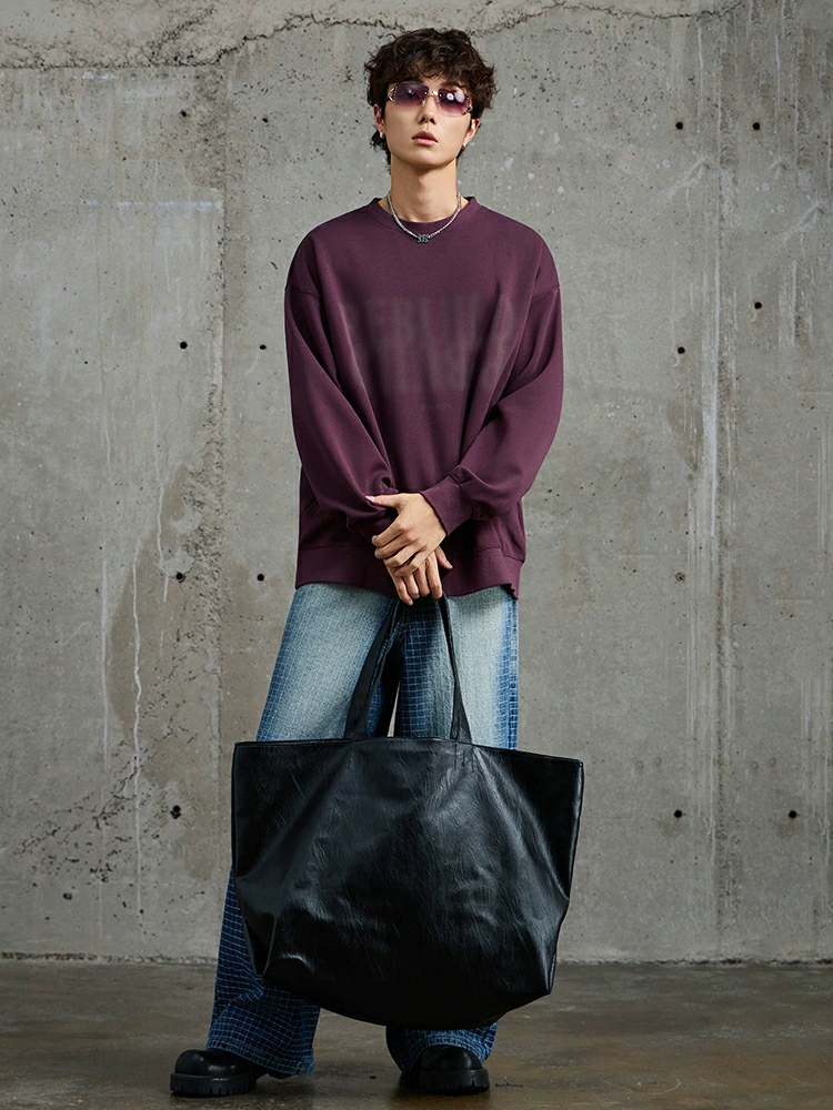 厂家直销男士宽松修身牛仔外套，春秋休闲风格，数字印花设计