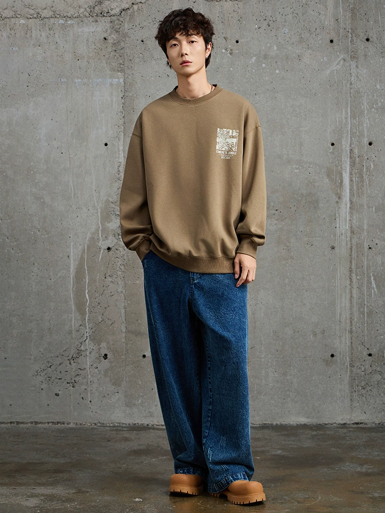 厂家直销青少年男士宽松印花牛仔外套，休闲风格，数码印花设计