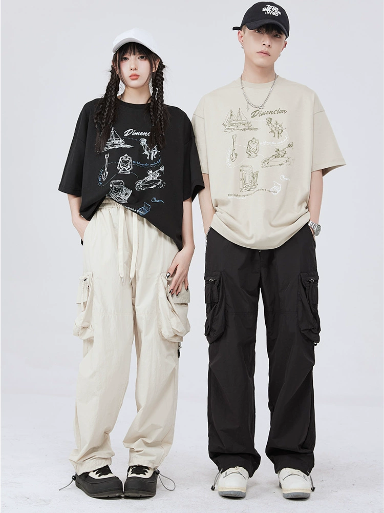 厂家直销男士夏季薄款速干工装裤，修身直筒，休闲风格，多口袋设计，防水耐磨