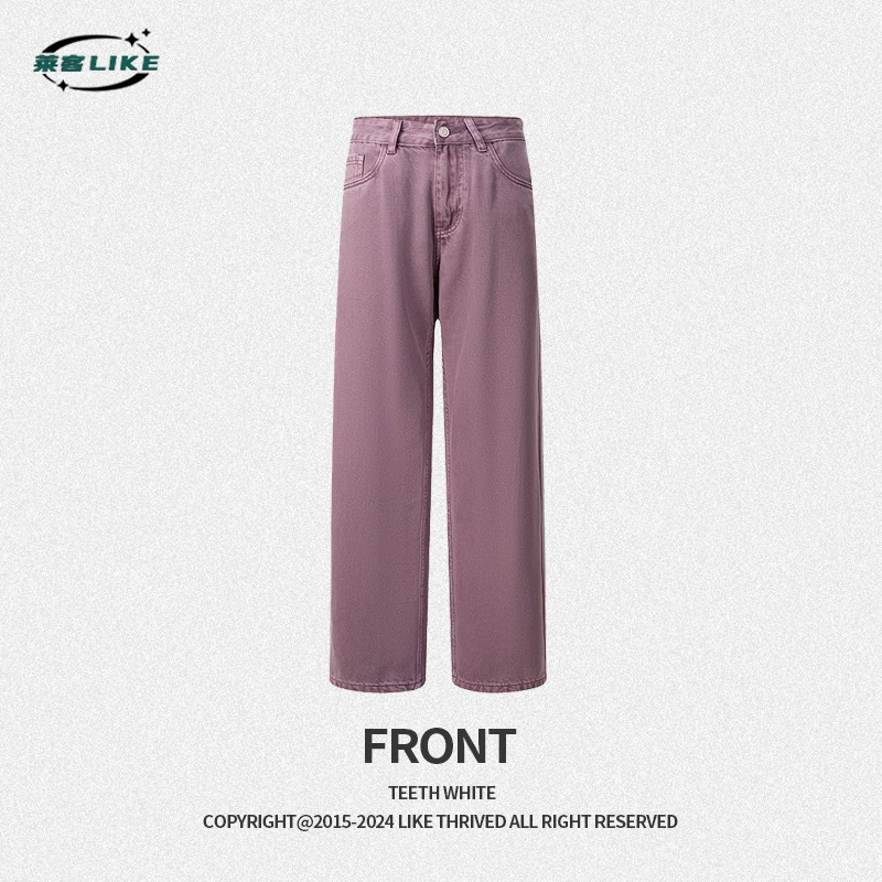 厂家直销青年修身直筒牛仔裤，四季潮流风格，纯棉无弹长裤，时尚多色选择
