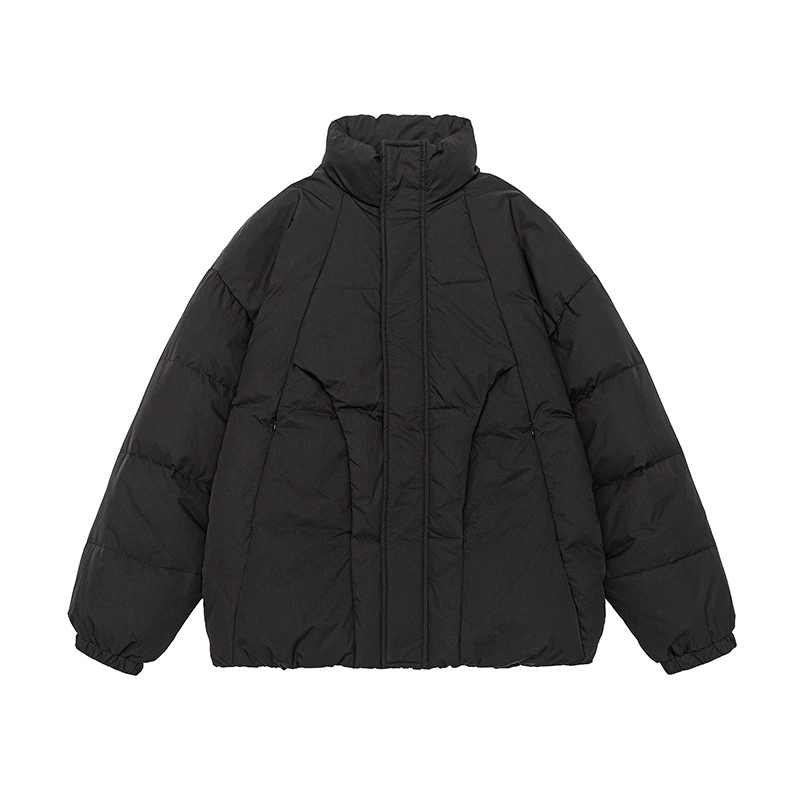 厂家直销青少年宽松加厚防风牛仔外套，冬季休闲，白鸭绒保暖面料