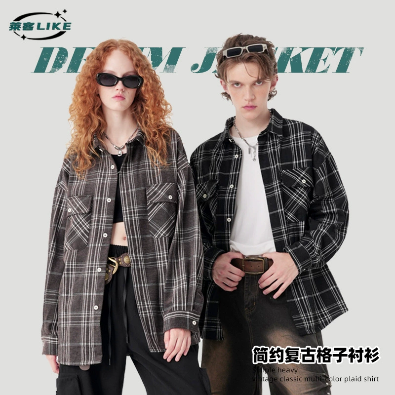 厂家直销男士宽松牛仔外套，春秋季休闲风格，耐磨多口袋设计