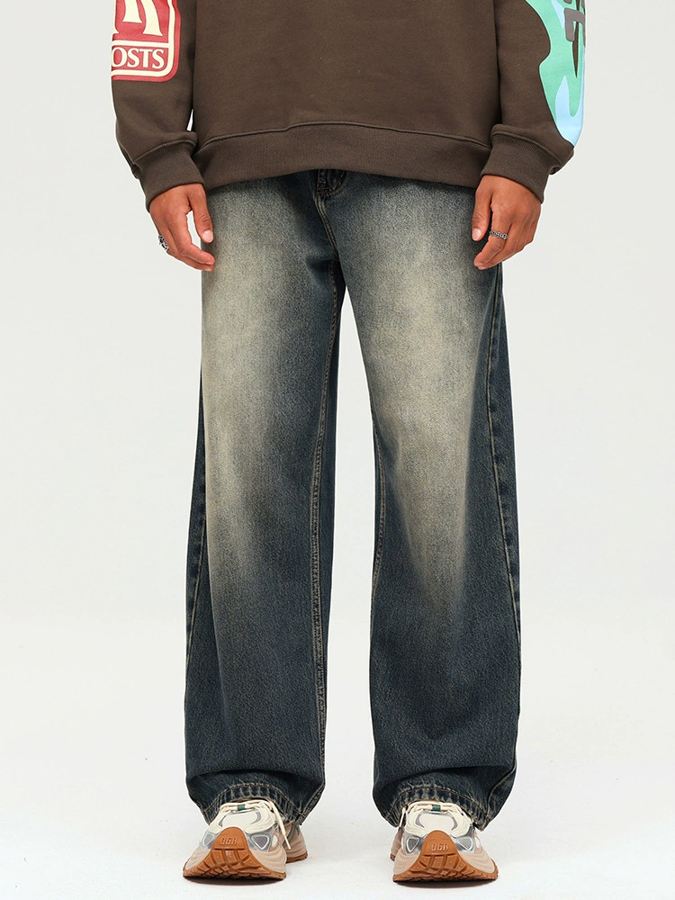 厂家直销男士修身水洗牛仔裤宽松型，四季适用，日常休闲款式