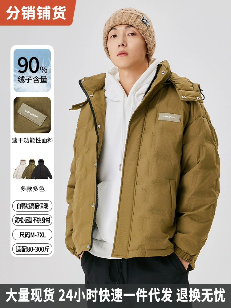 厂家直销男士加厚防寒黑色连帽牛仔外套，修身版型，冬季运动，防风抗寒设计