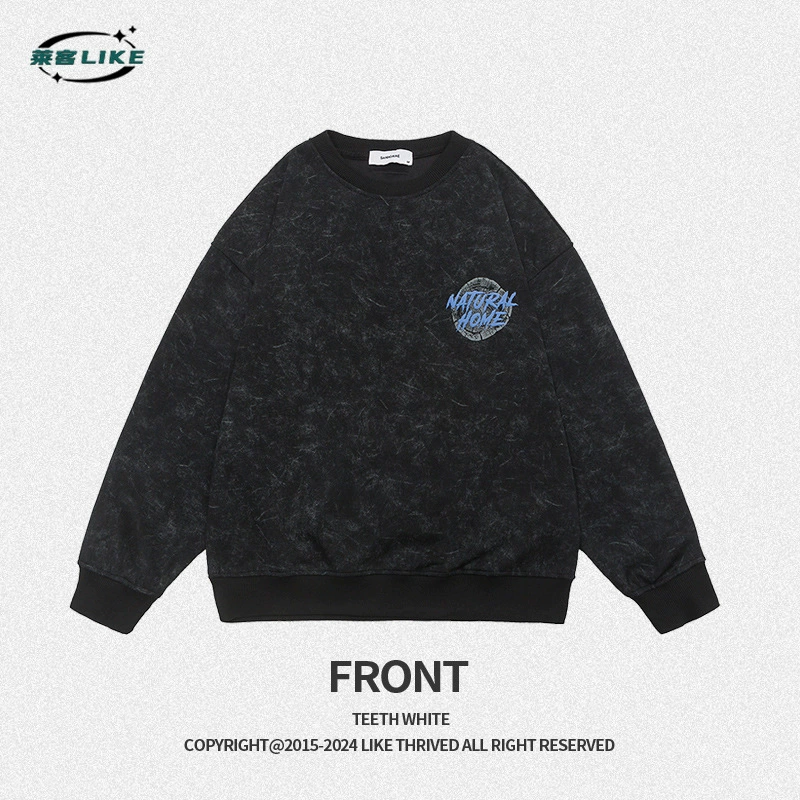 厂家直销男士宽松百搭印花牛仔外套，春秋日常、高街流行风格，数码印花潮流设计