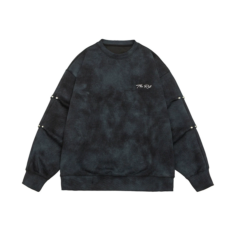 厂家直销男士宽松刺绣牛仔外套，秋季日常休闲，高品质扎染设计