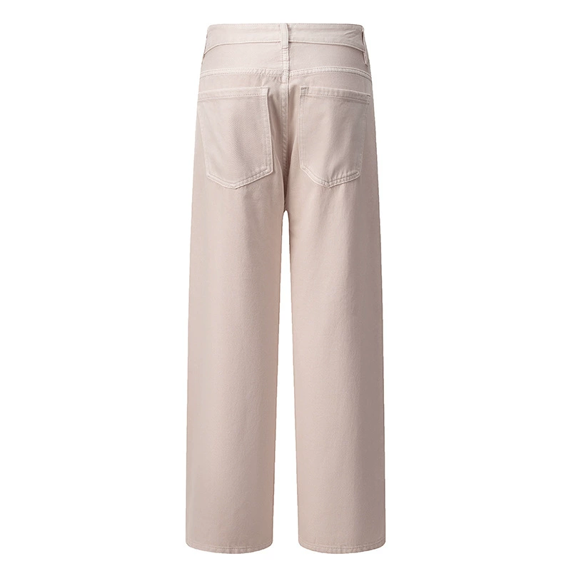 厂家直销男士修身多巴胺配色直筒牛仔裤，春秋季休闲风格，水洗工艺