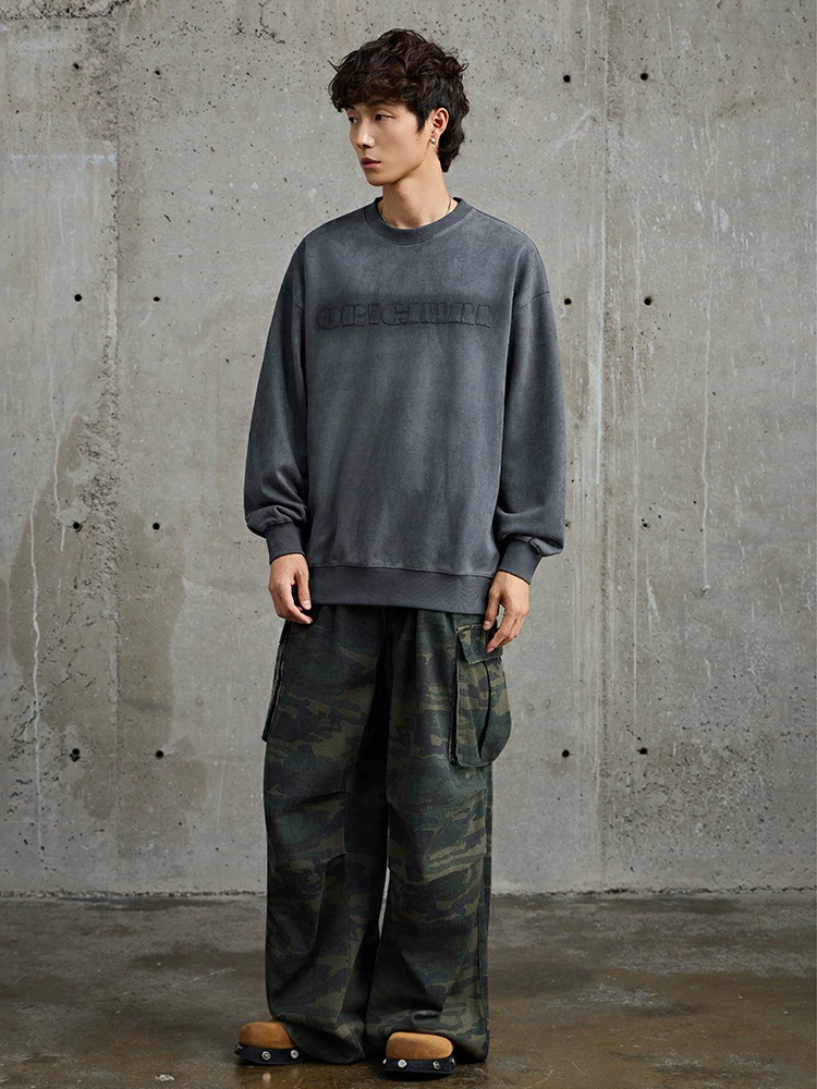 厂家直销男士宽松修身水洗做旧字母印花牛仔外套，春秋休闲，潮流风格