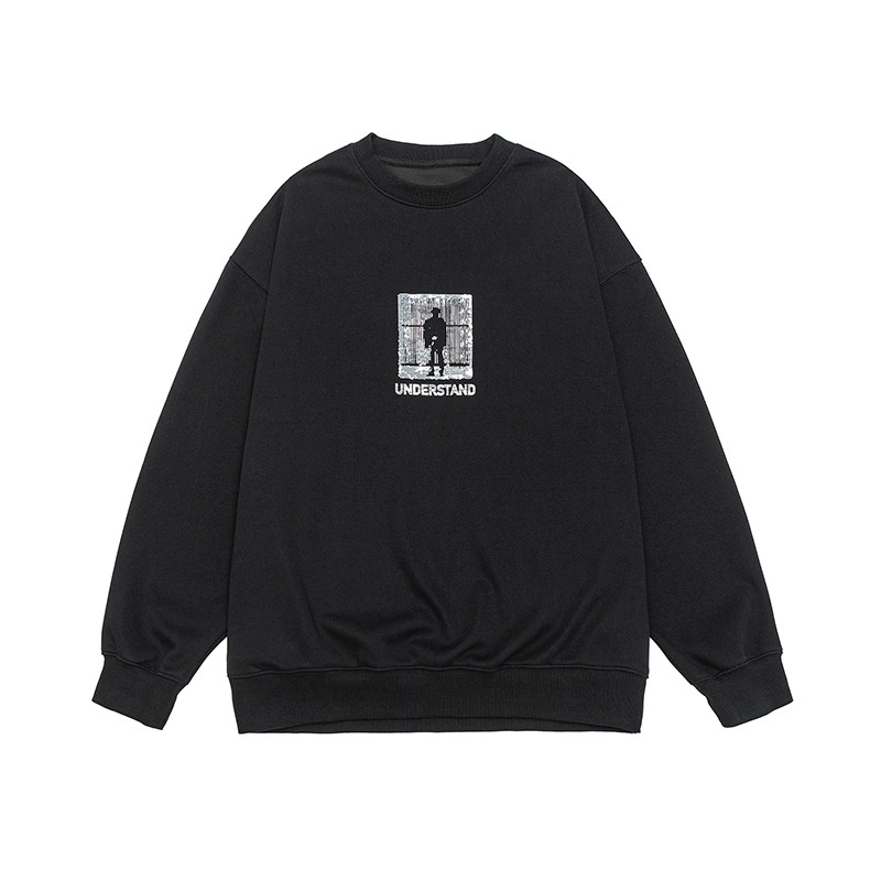 厂家直销男士潮牌宽松牛仔外套，印花设计，休闲风格，春秋款，多口袋功能