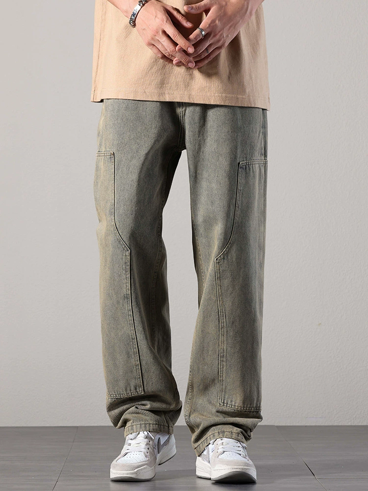 厂家直销男士水洗修身牛仔裤，休闲高街风直筒长裤，夏季必备，时尚百搭