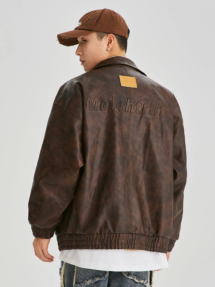 厂家直销男士宽松复古牛仔外套，春秋休闲风格，透气耐磨设计