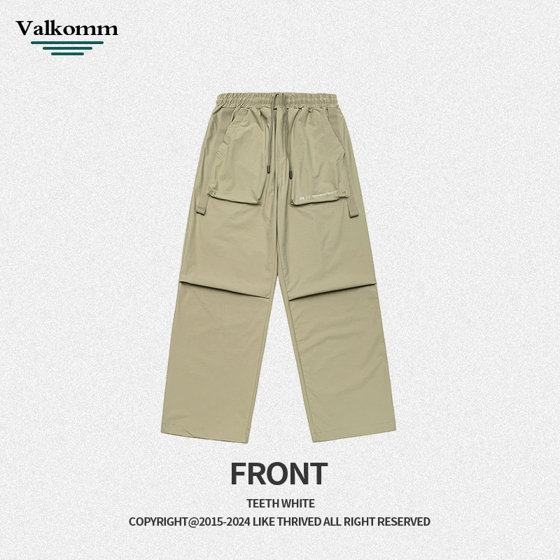 厂家直销男士宽松休闲工装裤，直筒型，高街时尚，夏季休闲，刺绣口袋设计，耐磨防撕裂