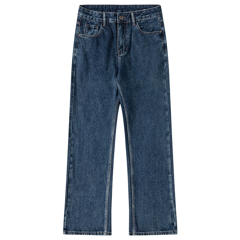 厂家直销男士宽松阔腿牛仔裤，复古水洗设计，休闲潮流长裤，适合春秋季，青春流行风格