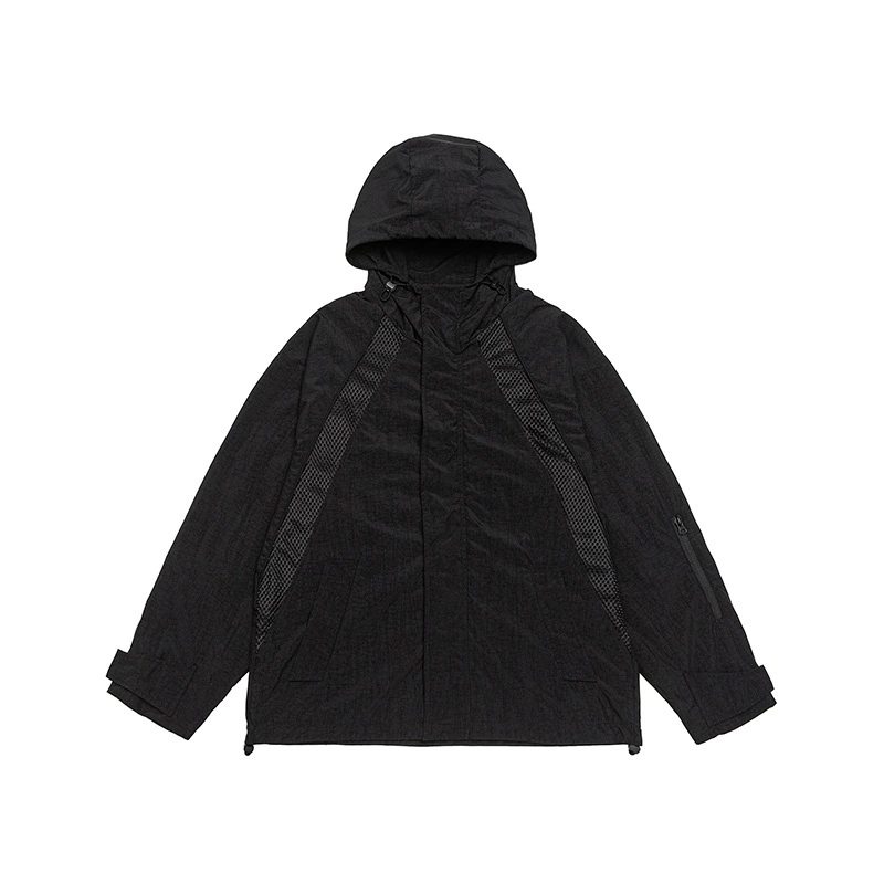 厂家直销青少年宽松拼接防风透气牛仔外套，春秋休闲，免烫处理多口袋设计