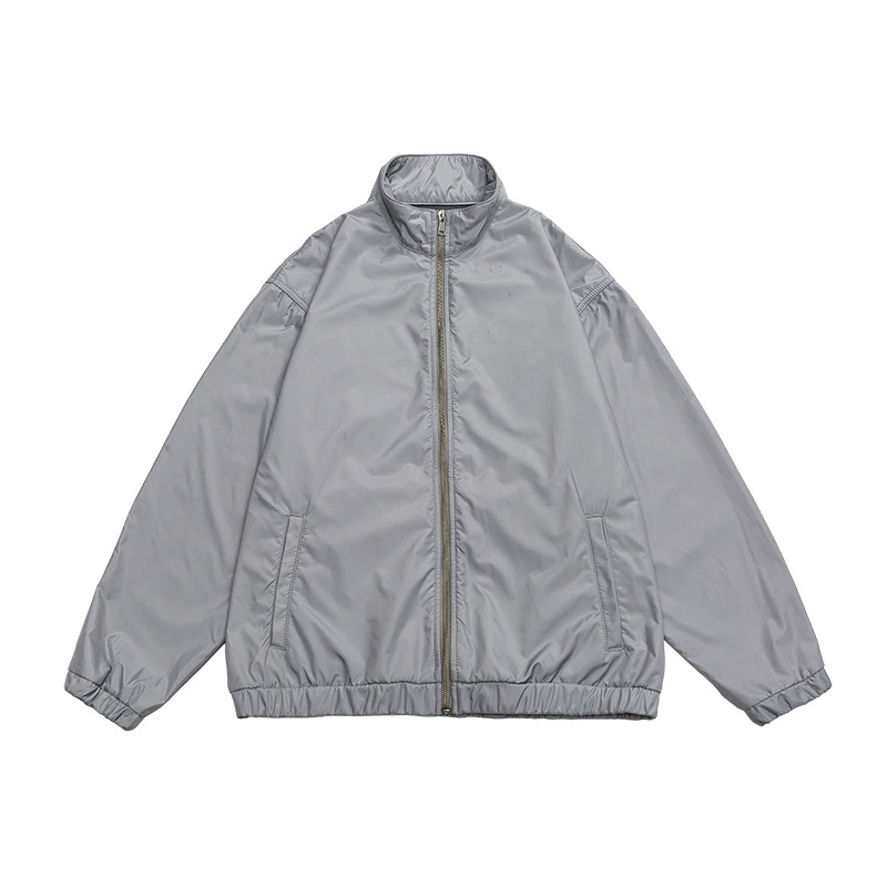 厂家直销男士宽松春秋夹克，简约潮牌运动外套，休闲风格，免烫处理，多口袋设计