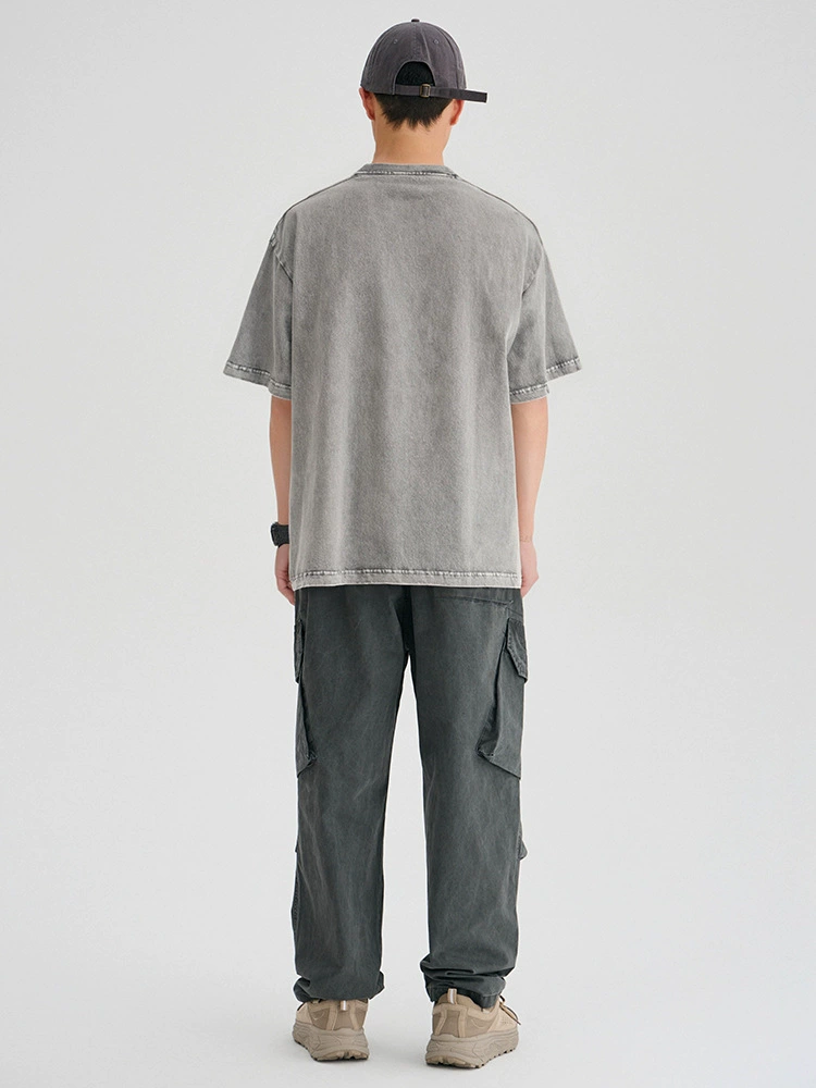 厂家直销男士宽松修身水洗牛仔裤，夏季休闲风格，透气舒适设计