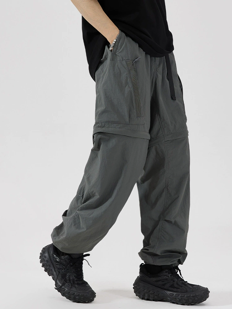 厂家直销青年男士防风防水休闲工装裤，薄款直筒型，夏季户外运动，多口袋设计