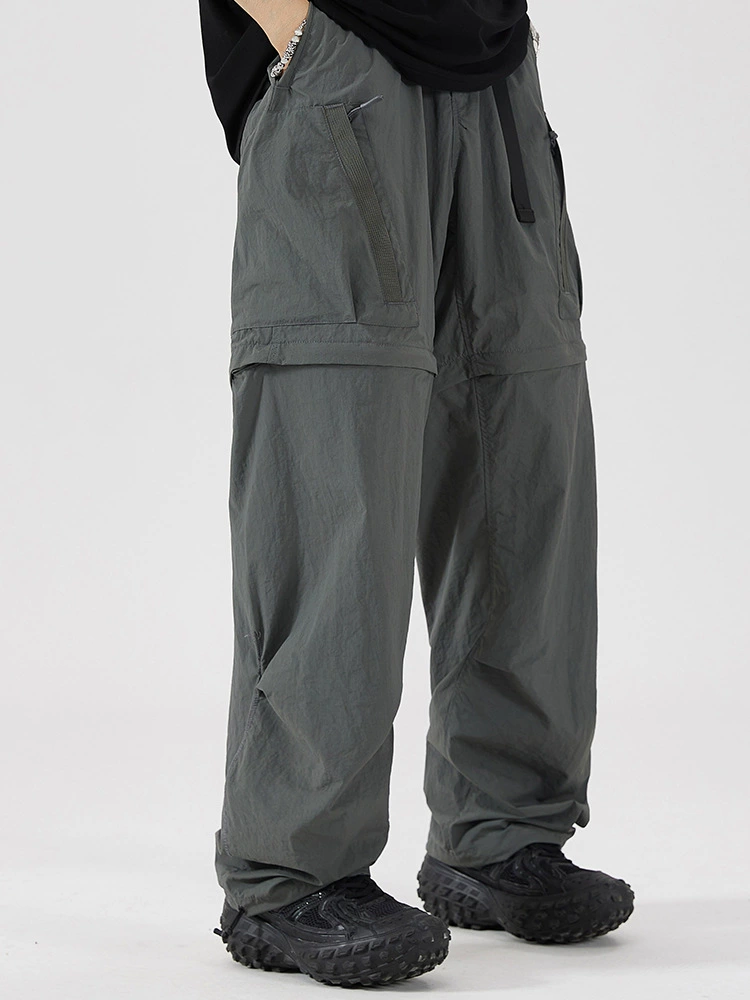 厂家直销青年男士防风防水休闲工装裤，薄款直筒型，夏季户外运动，多口袋设计
