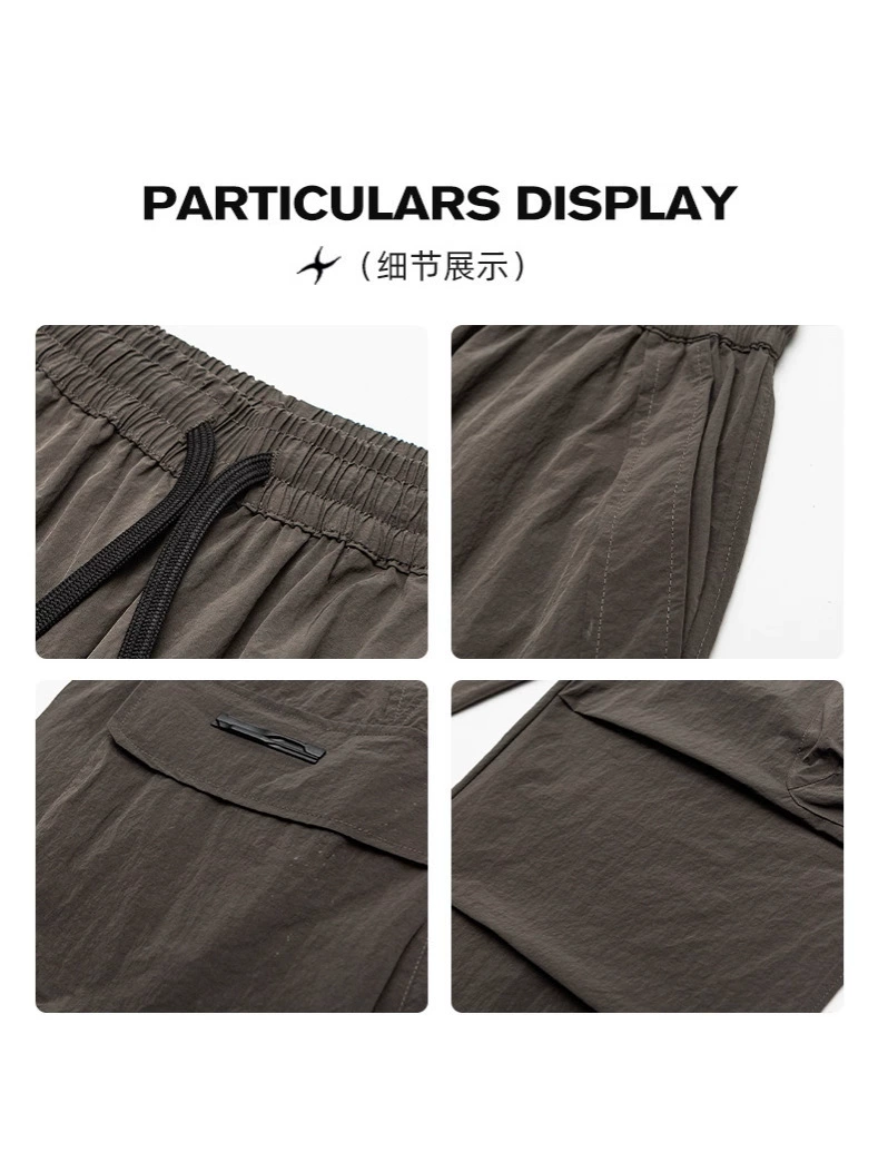厂家直销男士宽松阔腿工装裤，秋季休闲风，多口袋设计，免烫耐磨长裤