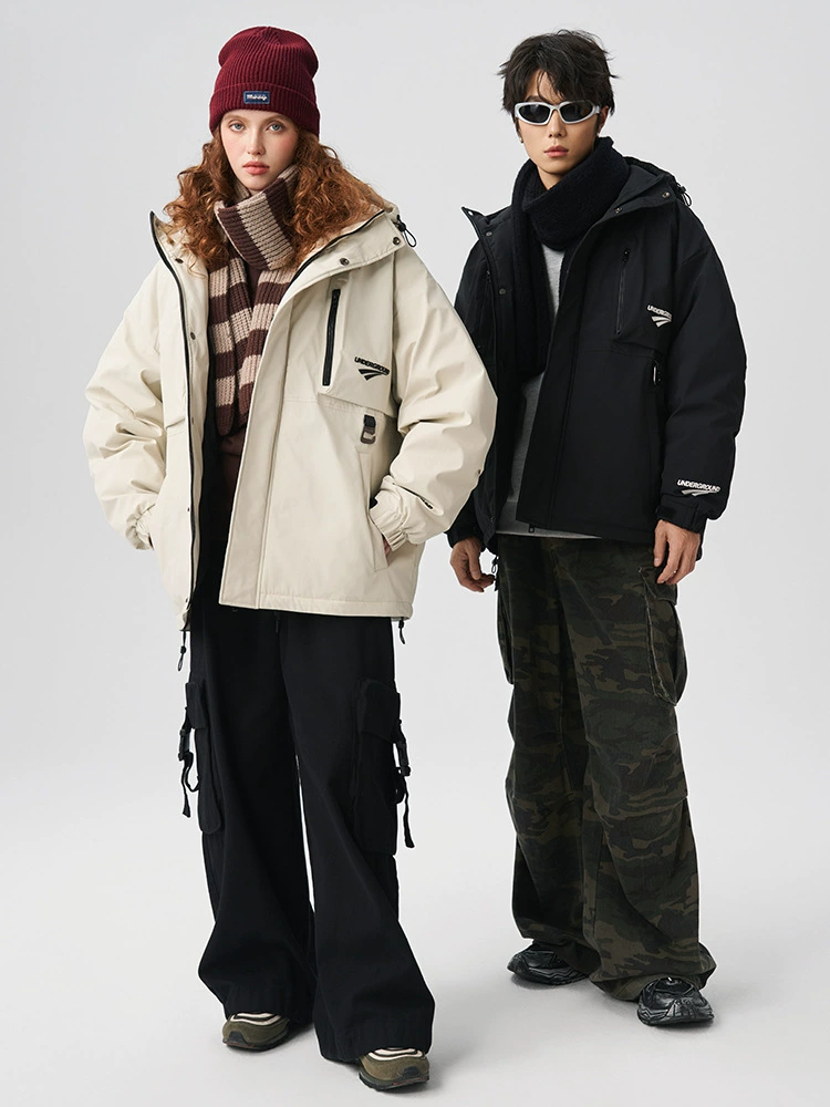 厂家直销男士宽松防寒防风牛仔外套，高街潮流，休闲风格，长款加厚设计