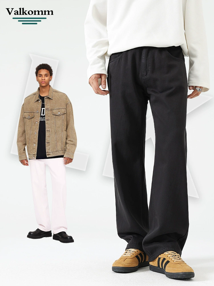 厂家直销男士加绒牛仔裤，修身直筒设计，四季适用，水洗工艺，青春流行款式