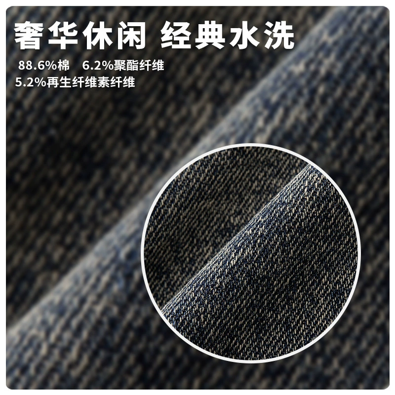 厂家直销男士宽松水洗牛仔外套，复古风格，休闲高街款，适合春秋季，多口袋设计