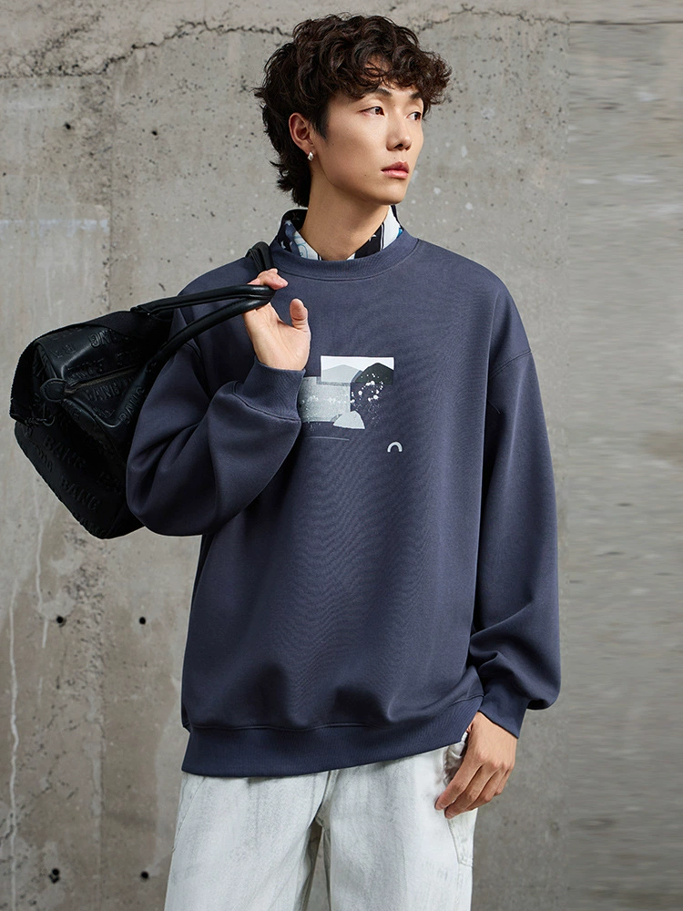 厂家直销男士宽松印花牛仔外套，春秋休闲风格，数码工艺设计