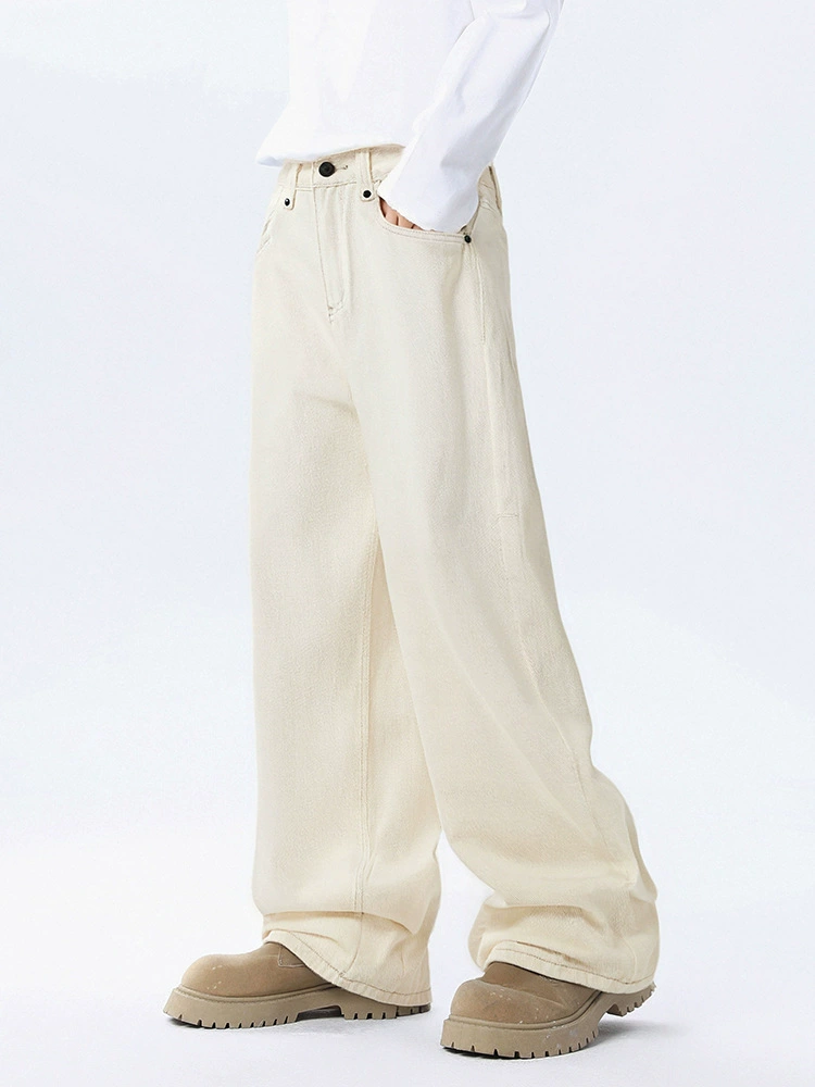 厂家直销男士宽松牛仔裤，复古水洗直筒，休闲秋季，青春潮流风格