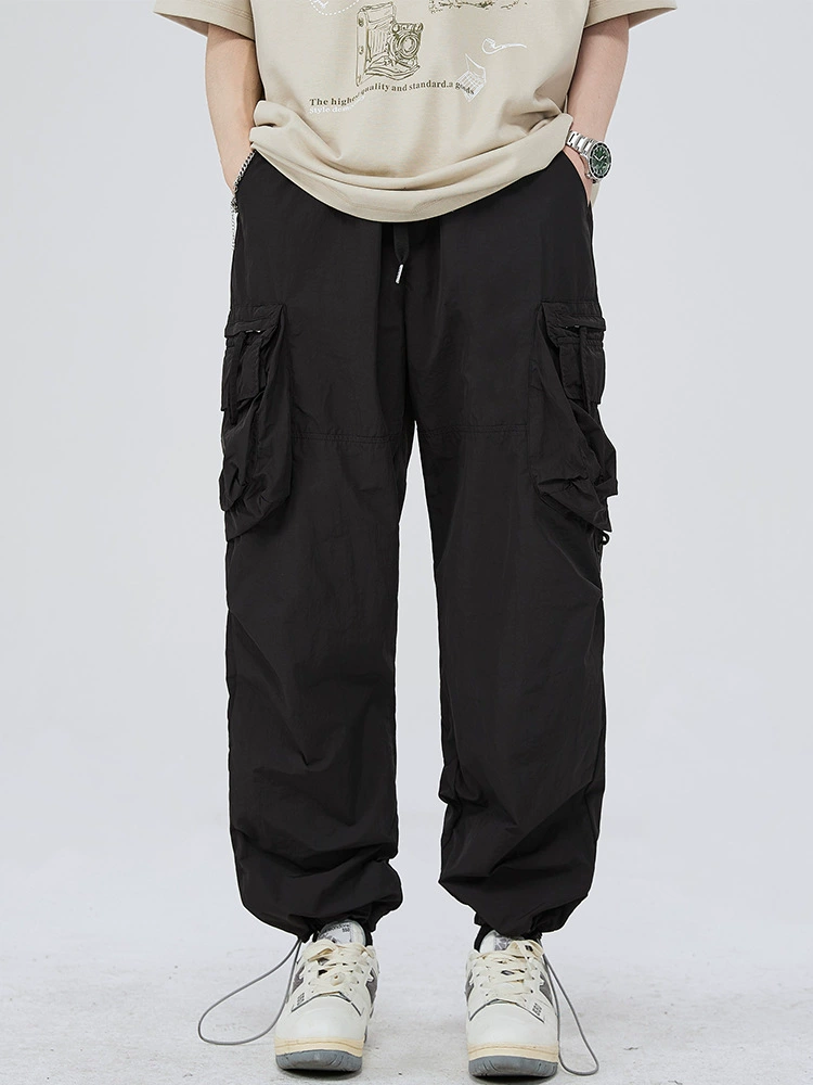 厂家直销男士夏季薄款速干工装裤，修身直筒，休闲风格，多口袋设计，防水耐磨