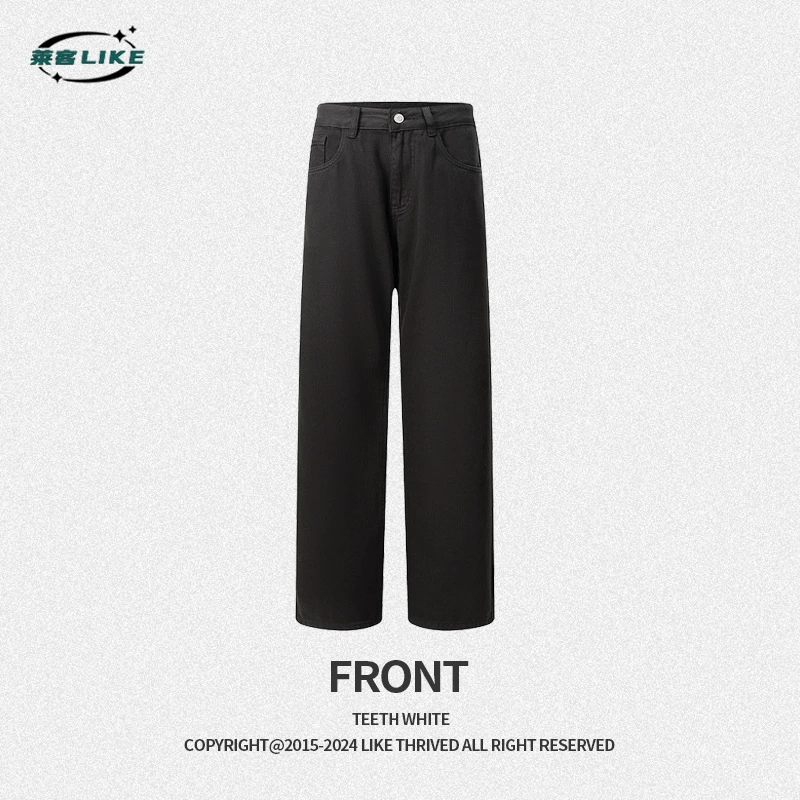 厂家直销青年修身直筒牛仔裤，四季潮流风格，纯棉无弹长裤，时尚多色选择