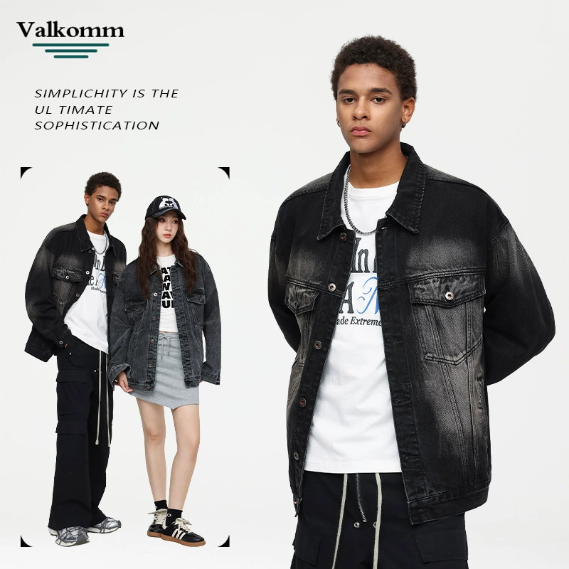 厂家直销青少年宽松牛仔外套，时尚百搭加绒加厚，冬季休闲风格，耐磨免烫处理