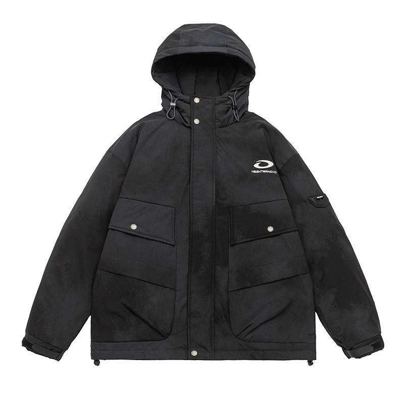 厂家直销男女通用宽松型加厚牛仔外套，冬季休闲风格，防风耐磨款式