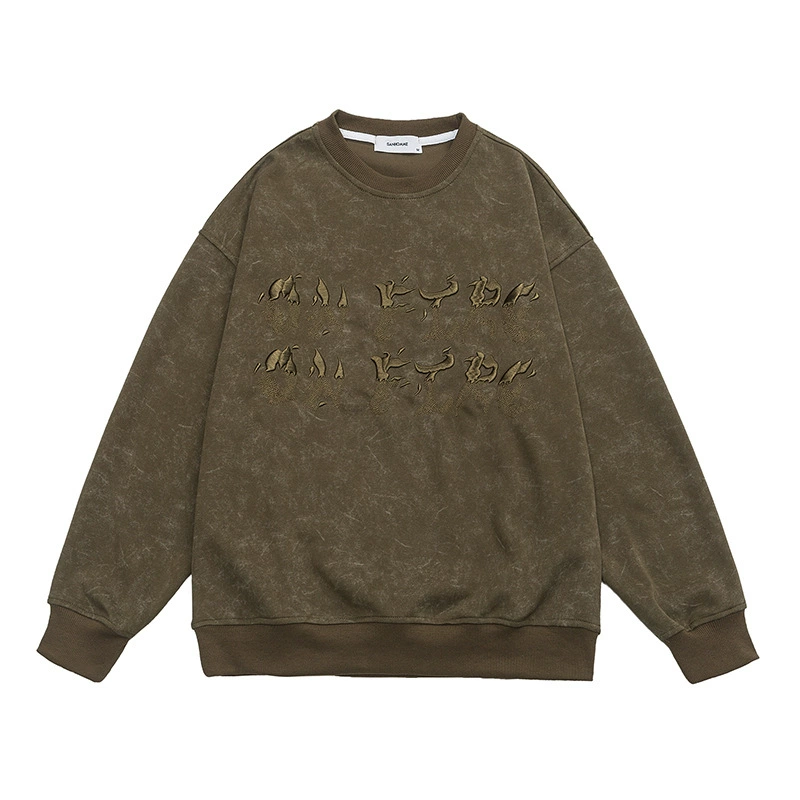 厂家直销男士宽松刺绣牛仔外套，黑色水洗设计，休闲风格，春秋季节，舒适棉混纺