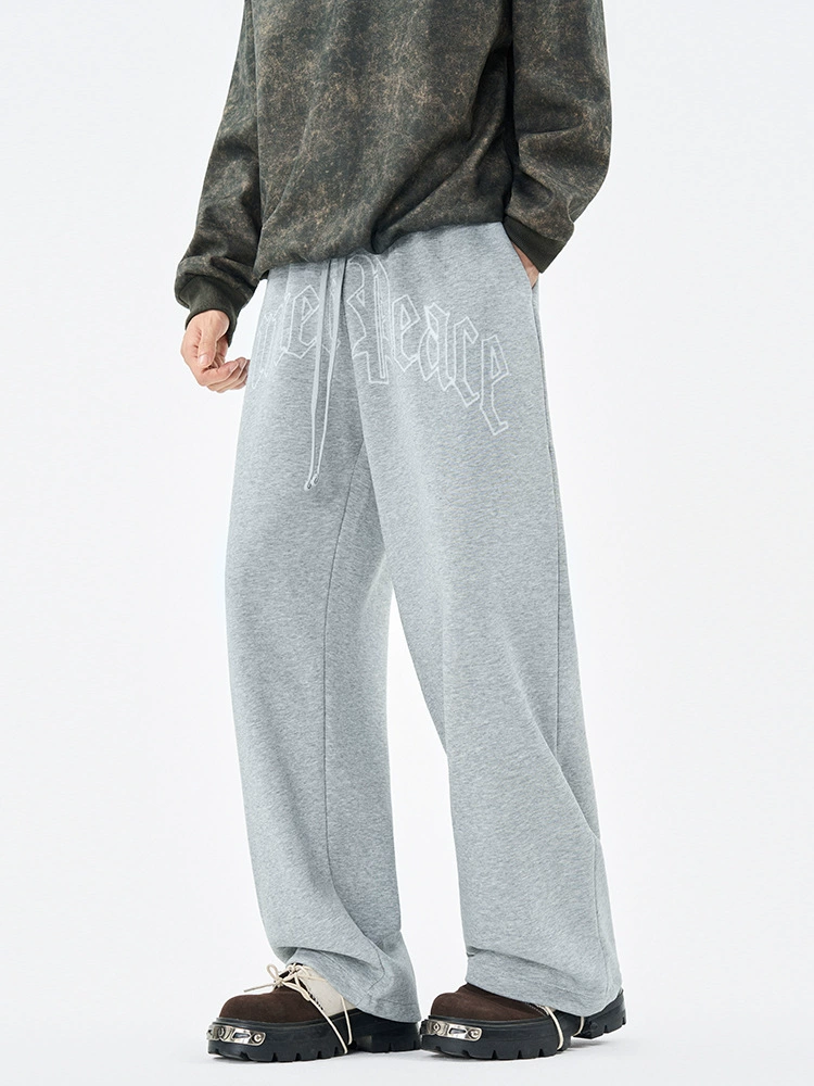 厂家直销男士高品质透气宽腿休闲牛仔裤，春秋季，印花设计，适合青少年休闲穿搭