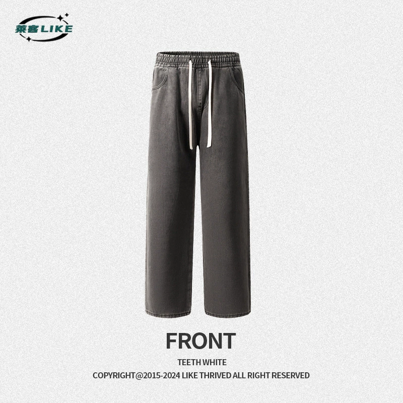 厂家直销男士复古水洗直筒牛仔裤，秋季休闲风格，适合青年潮流穿搭