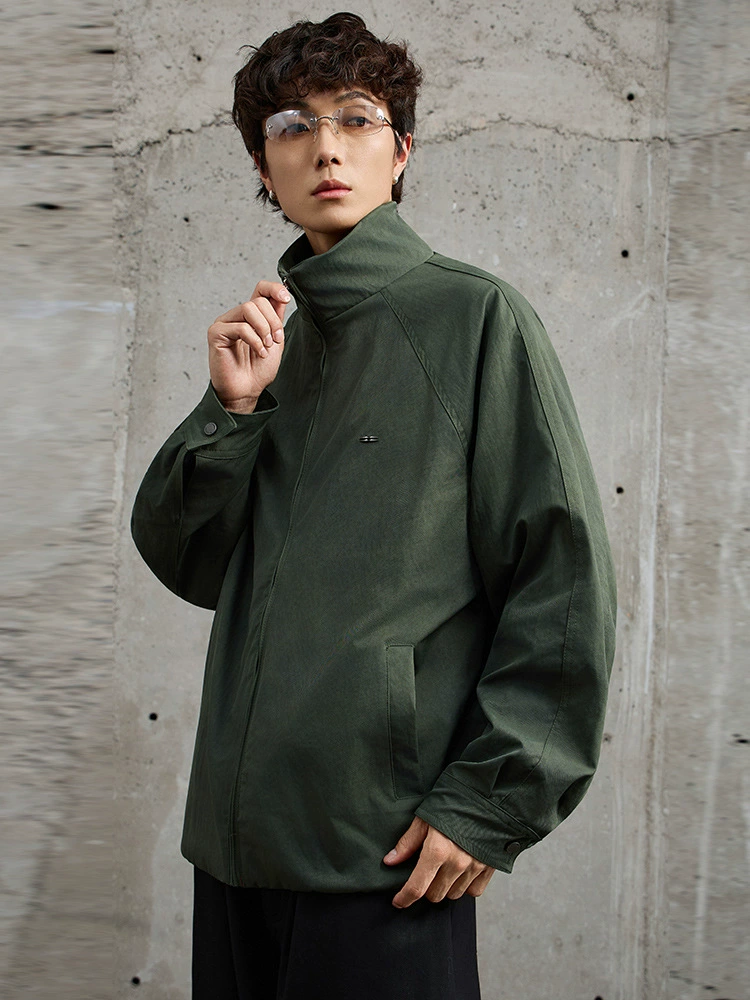 厂家直销男士透气防风印花宽松牛仔外套，春秋休闲，耐磨吸湿排汗