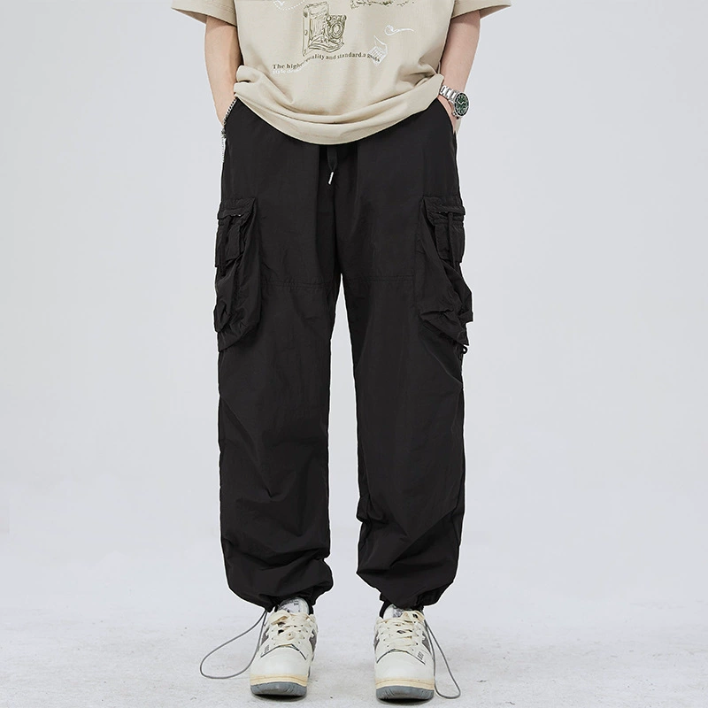 厂家直销男士夏季薄款速干工装裤，修身直筒，休闲风格，多口袋设计，防水耐磨