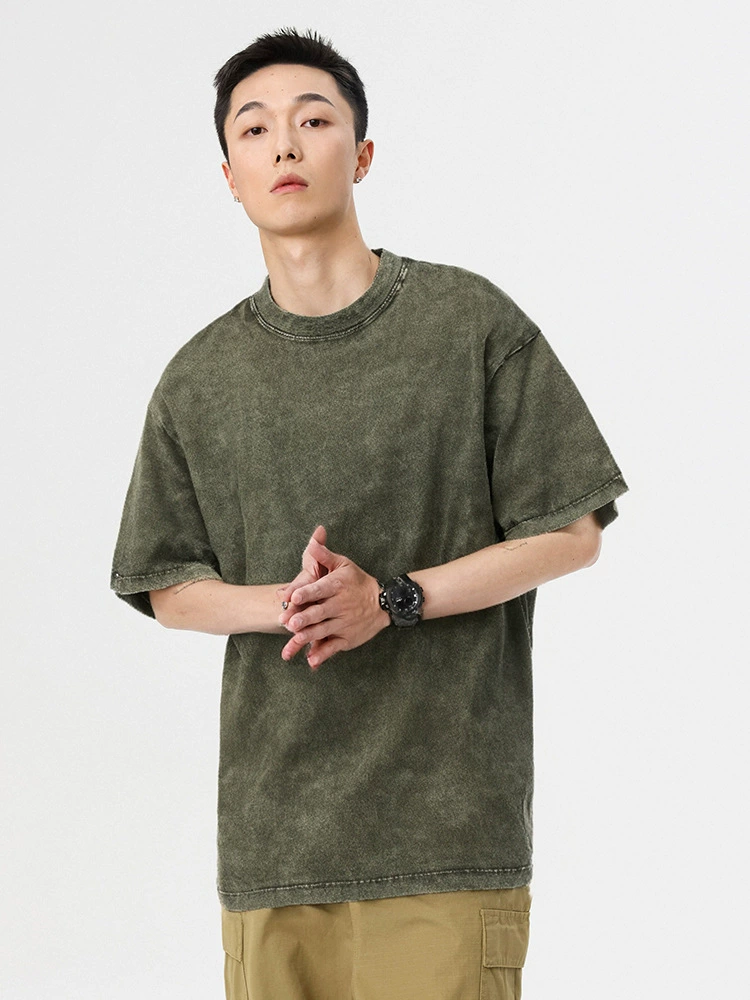 厂家直销男士宽松牛仔外套，撕裂水洗复古风格，休闲场合，透气防污面料