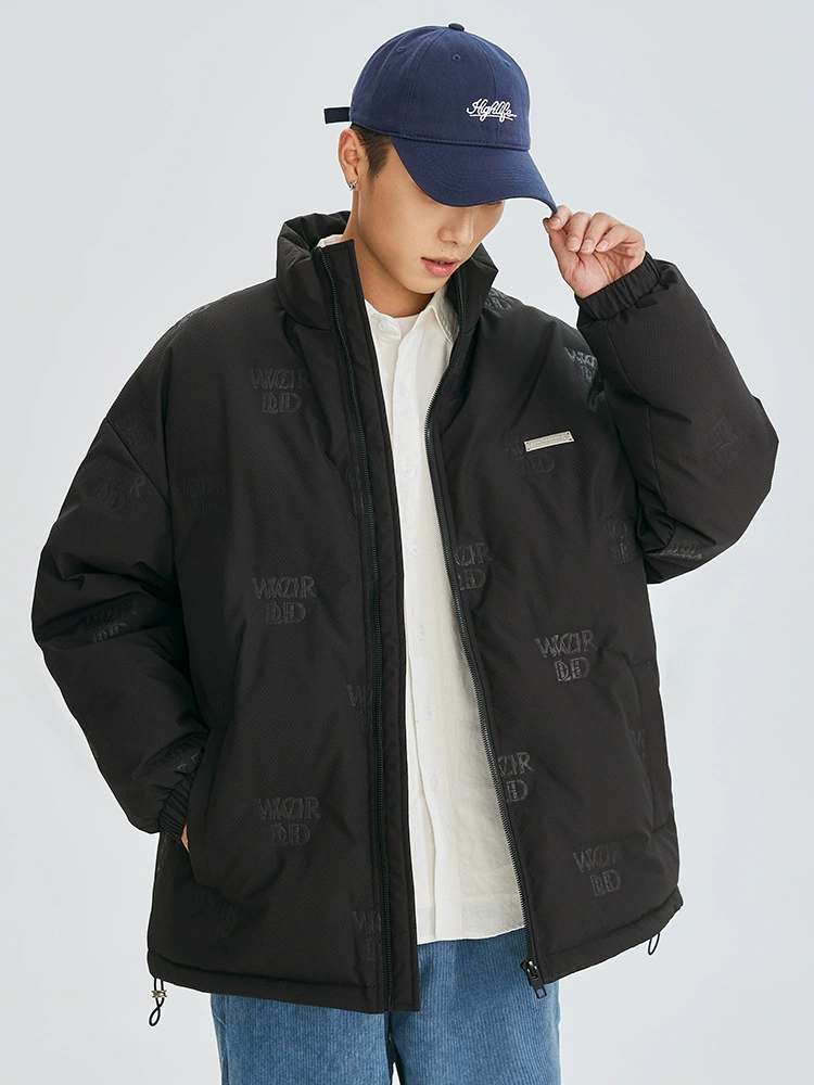 厂家直销男士宽松加厚防风防寒牛仔外套，冬季运动风格，多口袋设计