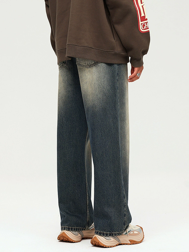 厂家直销男士修身水洗牛仔裤宽松型，四季适用，日常休闲款式