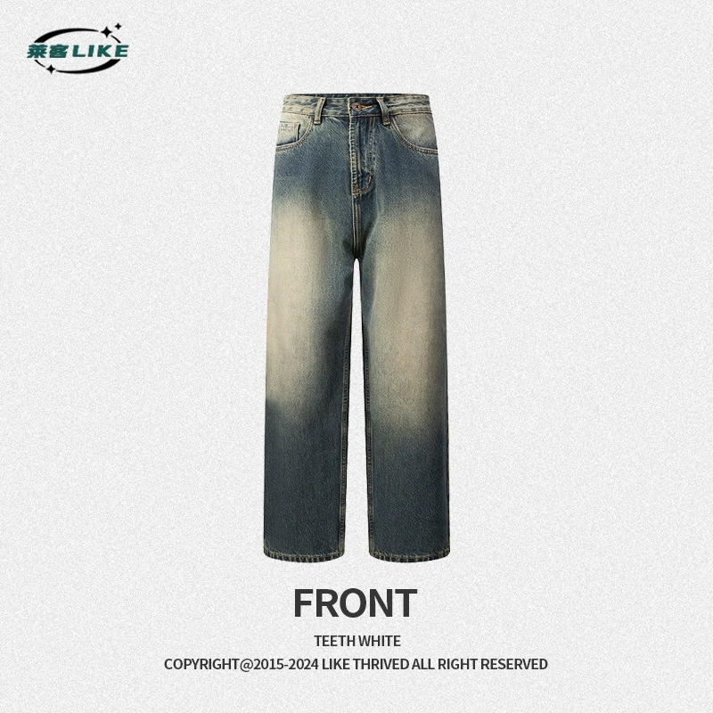 厂家直销男士修身水洗牛仔裤宽松型，四季适用，日常休闲款式